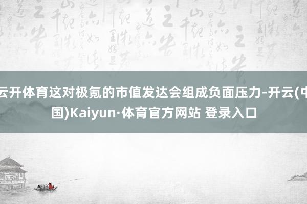云开体育这对极氪的市值发达会组成负面压力-开云(中国)Kaiyun·体育官方网站 登录入口