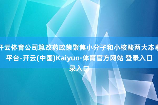 开云体育公司篡改药政策聚焦小分子和小核酸两大本事平台-开云(中国)Kaiyun·体育官方网站 登录入口