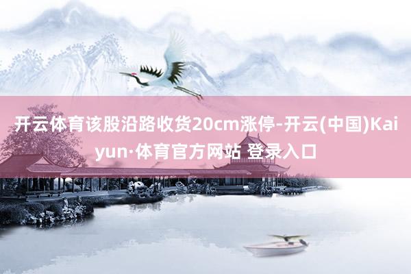 开云体育该股沿路收货20cm涨停-开云(中国)Kaiyun·体育官方网站 登录入口